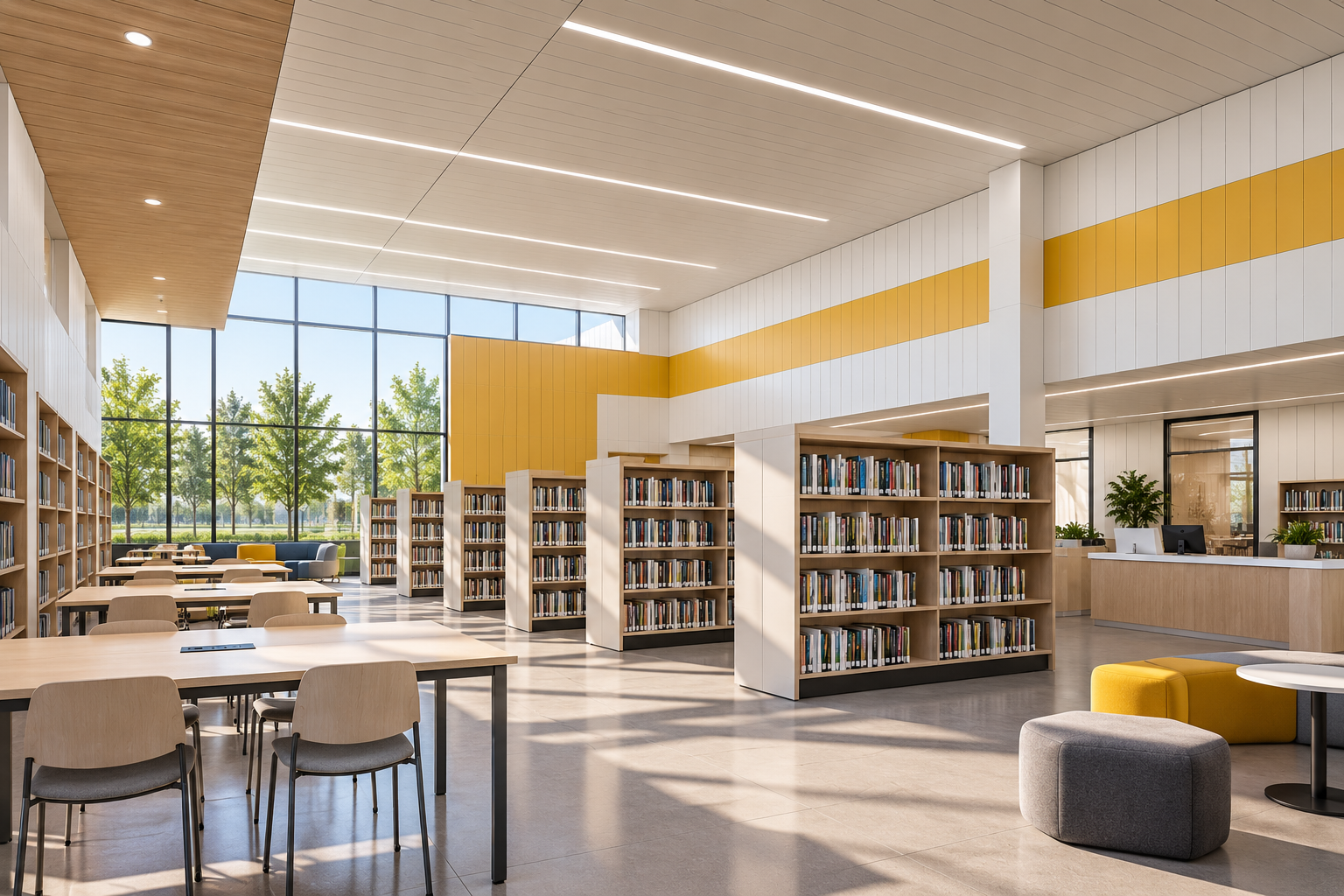 Library with COLOR walls